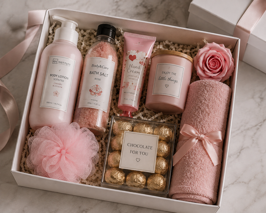 Pink Self Care Box Premium – Set Cadou pentru Răsfăț și Îngrijire | Trendora