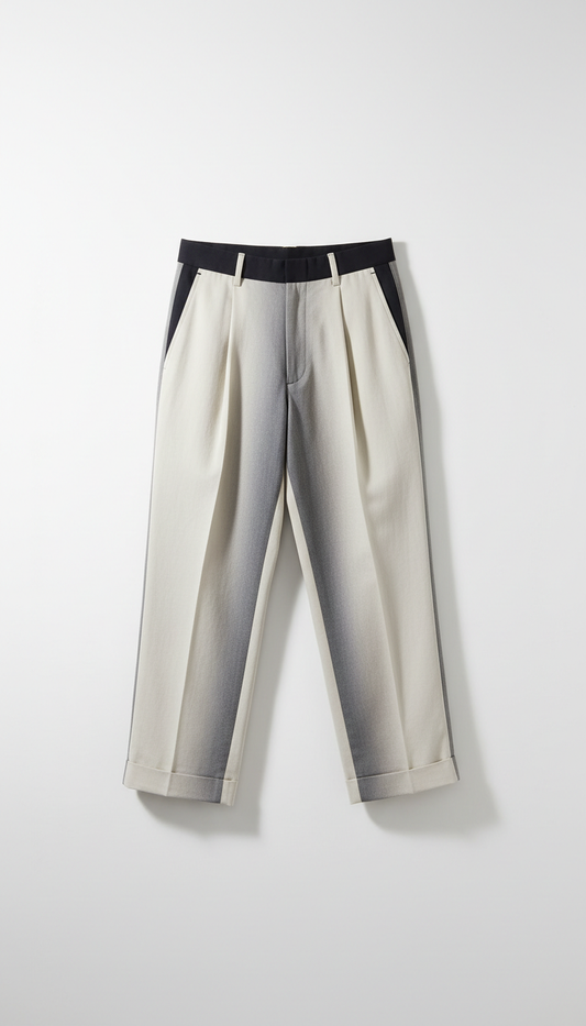 Soft Stone Pleated Trousers