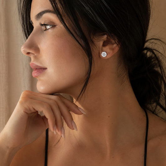 Cercei Diamond Brilliance Stud – Eleganță Clasică | Trendora
