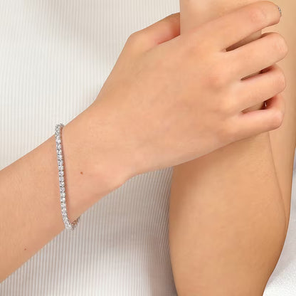 Brățară Tennis Luxury Silver – Cristale Strălucitoare & Design Elegant | Trendora